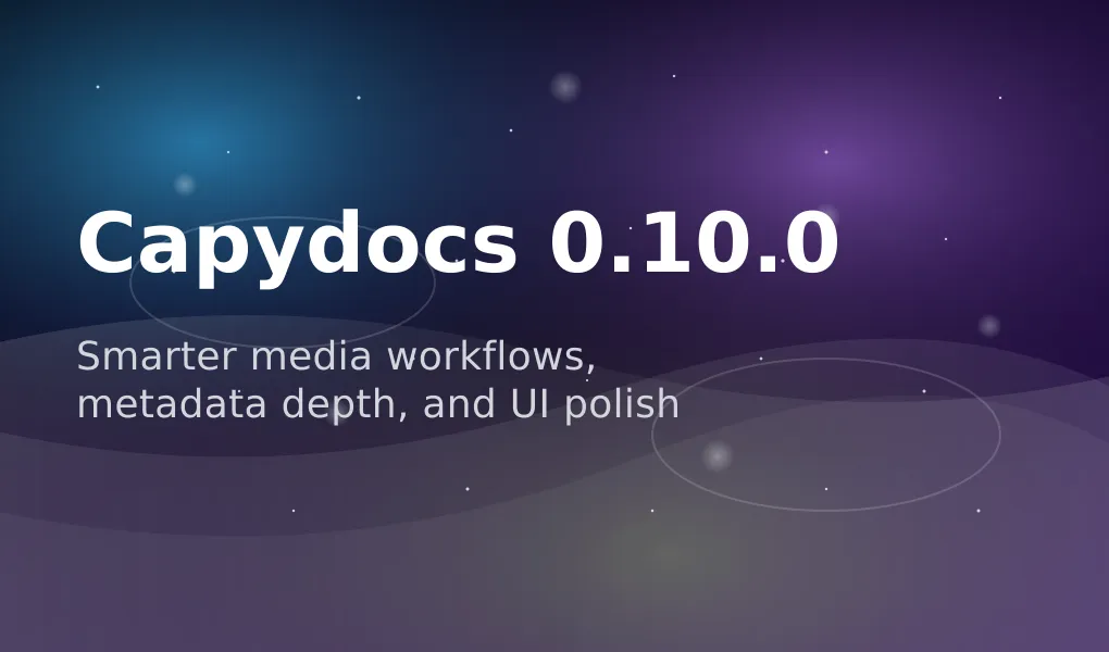 Capydocs 0.10.0 released