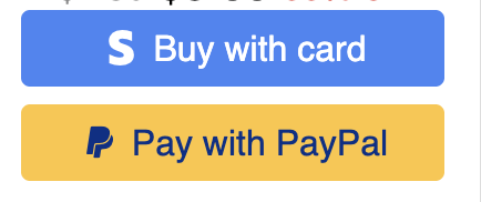 Product card showing Buy with card and Pay with PayPal buttons